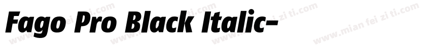 Fago Pro Black Italic字体转换